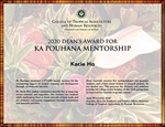 Congratulations to Kacie Ho