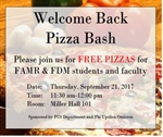 Welcome-back Pizza Bash