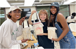 The 1st-semester event, making our Mini Totes, was kicked off – by Stole Society